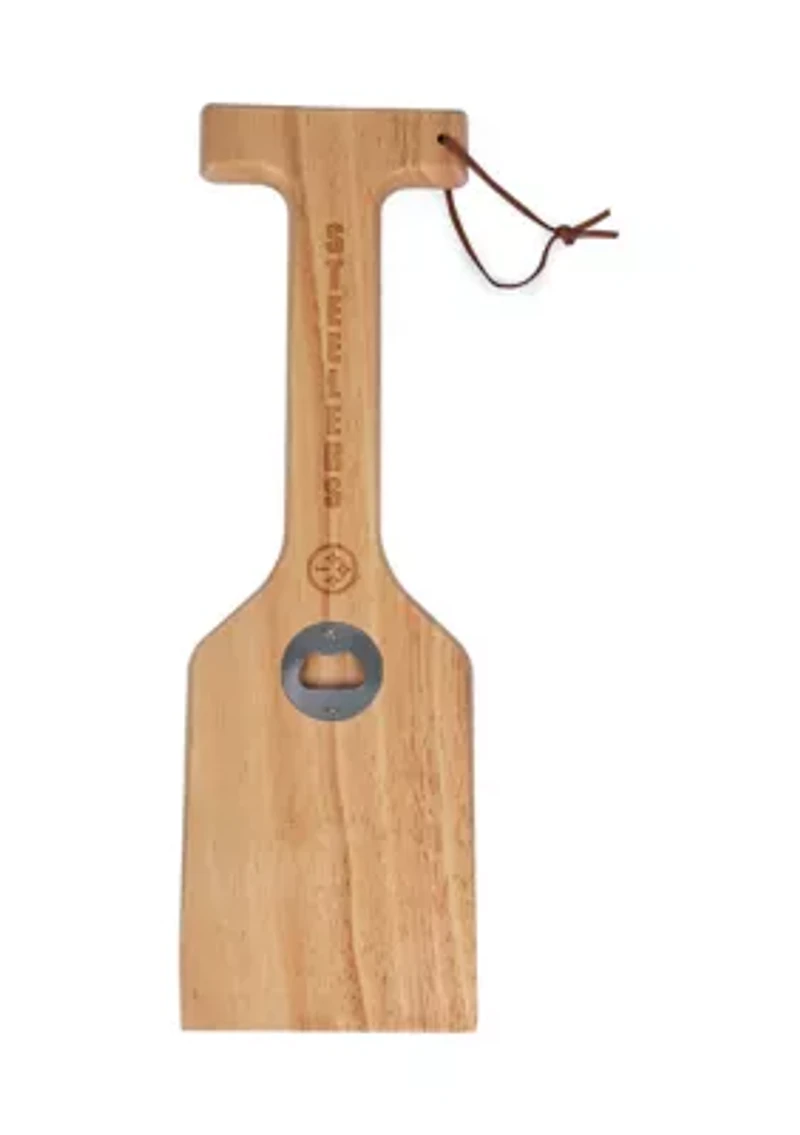 NFL Pittsburgh Steelers Hardwood BBQ Grill Scraper with Bottle Opener