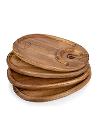 NFL Kansas City Chiefs Wine Appetizer Plate Set Of 4