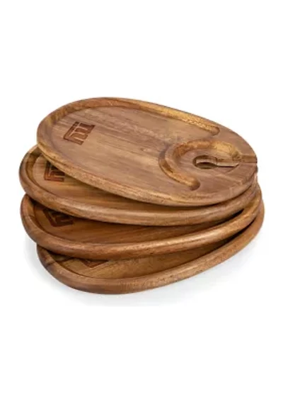 NFL New York Giants Wine Appetizer Plate Set Of 4