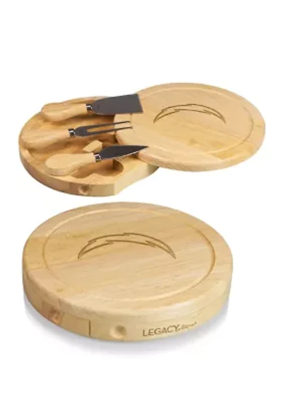 NFL Los Angeles Chargers Brie Cheese Cutting Board and Tools Set