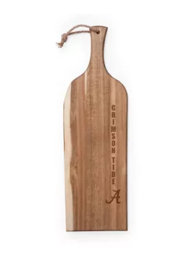 NCAA Alabama Crimson Tide Artisan 24 Inch Acacia Serving Plank and Cutting Board