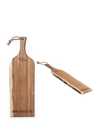 NFL Denver Broncos Artisan 24 Inch Acacia Serving Plank & Cutting Board