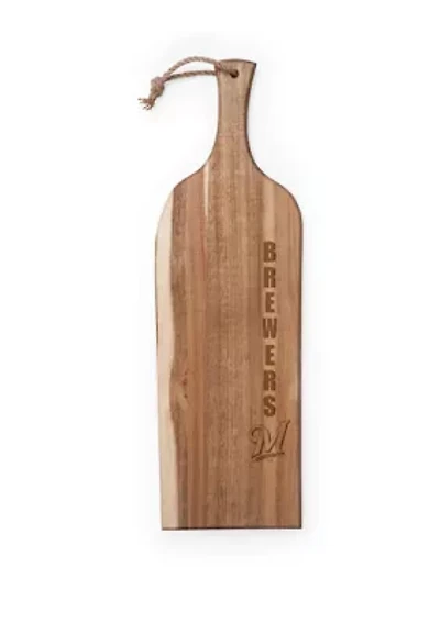 MLB Milwaukee Brewers Artisan 24 Inch Acacia Serving Plank