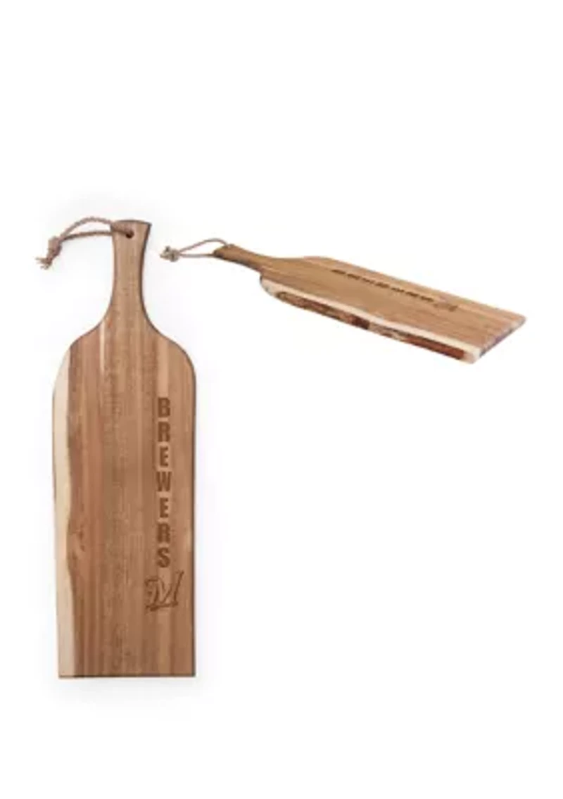 MLB Milwaukee Brewers Artisan 24 Inch Acacia Serving Plank