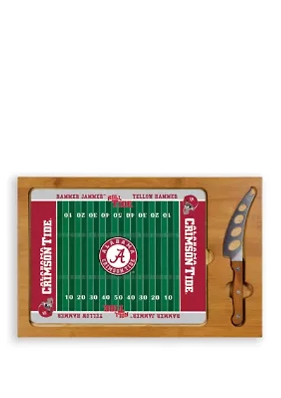NCAA Alabama Crimson Tide Icon Glass Top Cutting Board & Knife Set