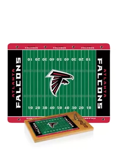 NFL Atlanta Falcons Icon Glass Top Cutting Board & Knife Set