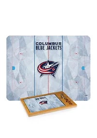 NHL Columbus Blue Jackets Icon Glass Top Cutting Board & Knife Set