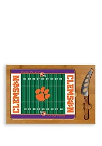 NCAA Clemson Tigers Icon Glass Top Cutting Board & Knife Set