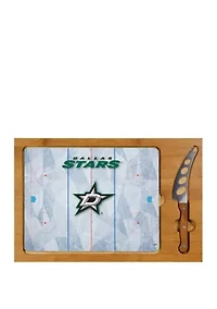 NHL Dallas Stars Icon Glass Top Cutting Board & Knife Set