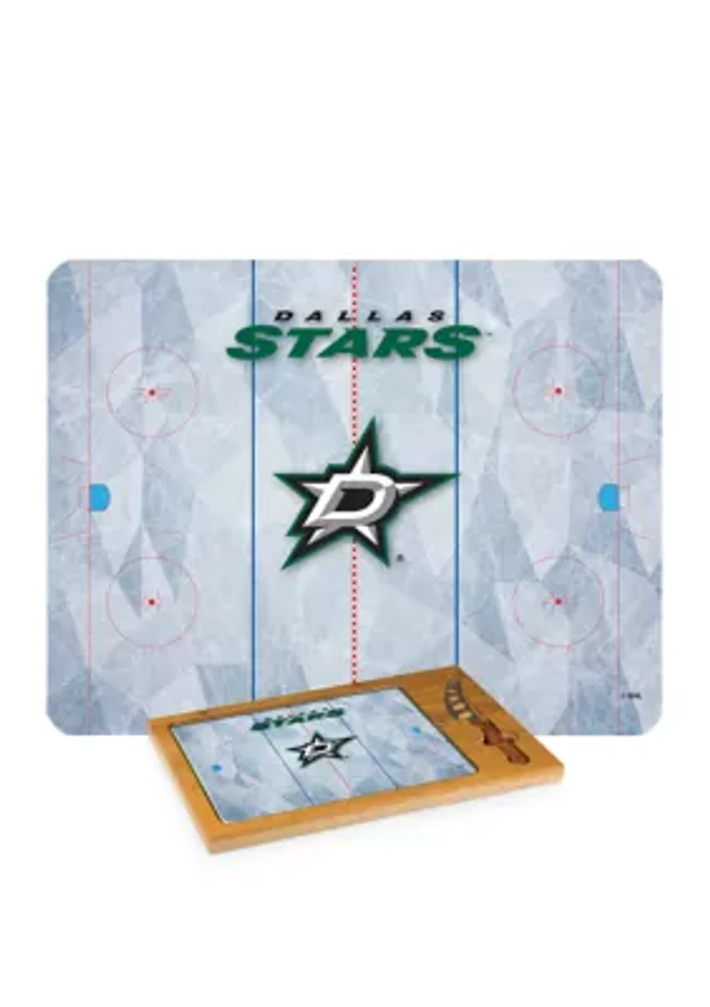 NHL Dallas Stars Icon Glass Top Cutting Board & Knife Set