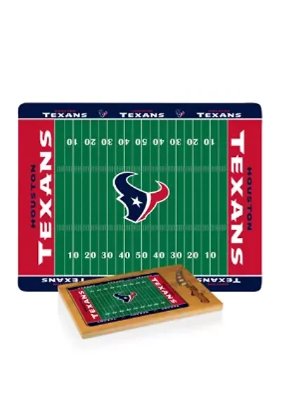 NFL Houston Texans Icon Glass Top Cutting Board & Knife Set