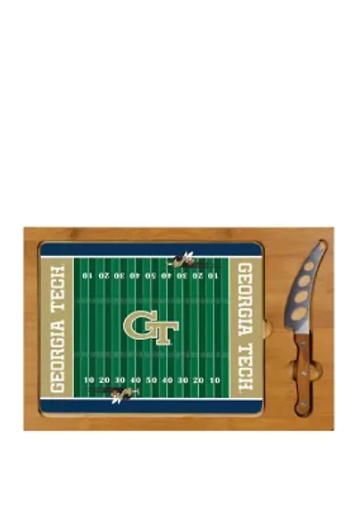 NCAA Georgia Tech Yellow Jackets Icon Glass Top Cutting Board & Knife Set