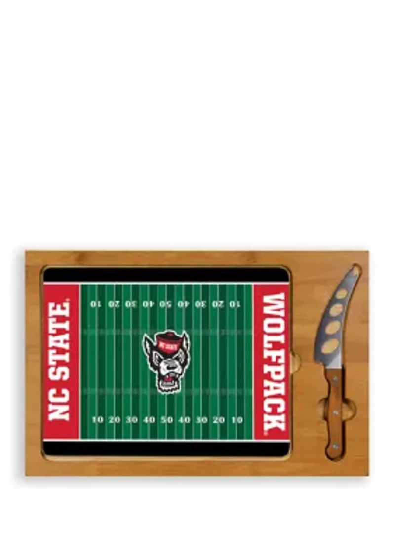NCAA NC State Wolfpack Icon Glass Top Cutting Board & Knife Set