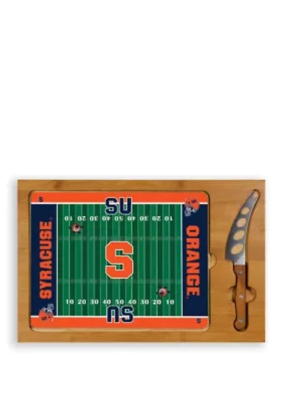 NCAA Syracuse Orange Icon Glass Top Cutting Board & Knife Set