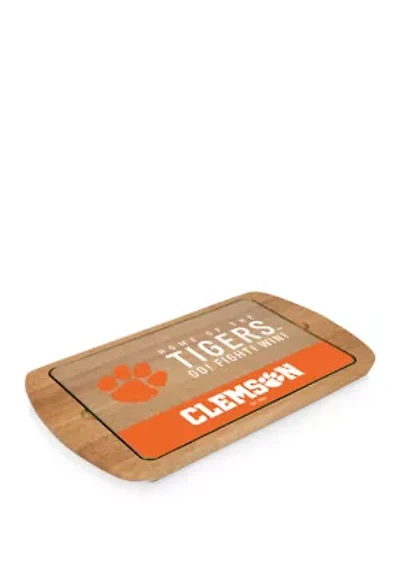 NCAA Clemson Tigers Billboard Glass Top Serving Tray