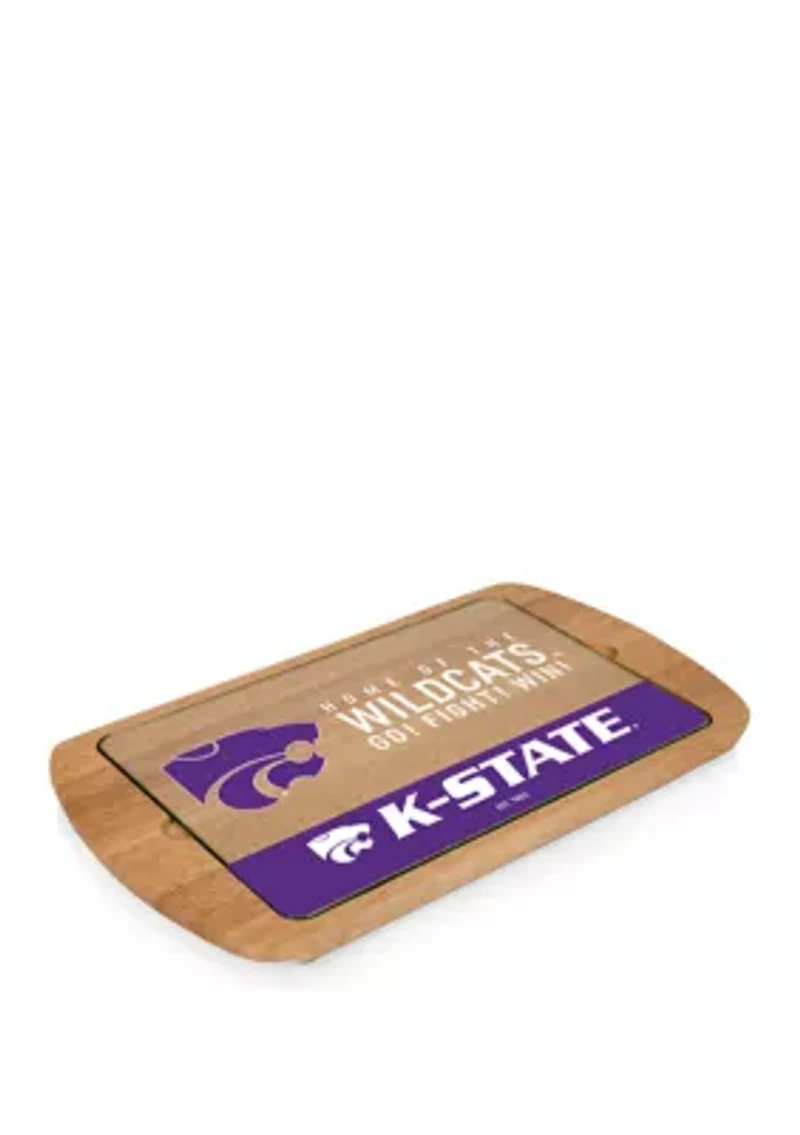 NCAA Kansas State Wildcats Billboard Glass Top Serving Tray