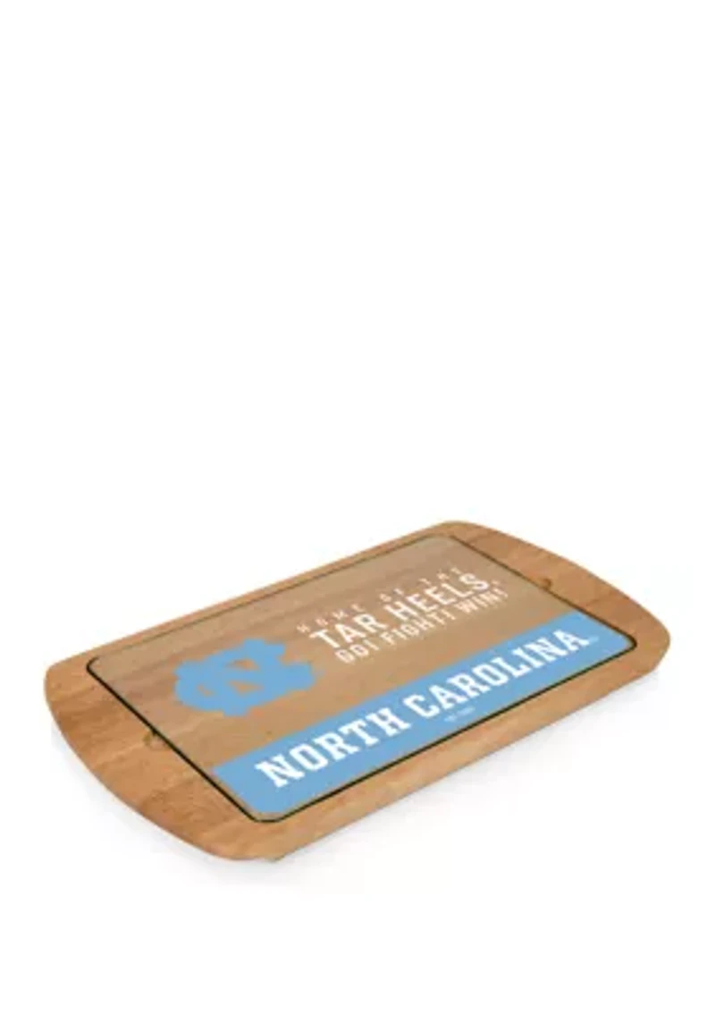 NCAA North Carolina Tar Heels Billboard Glass Top Serving Tray