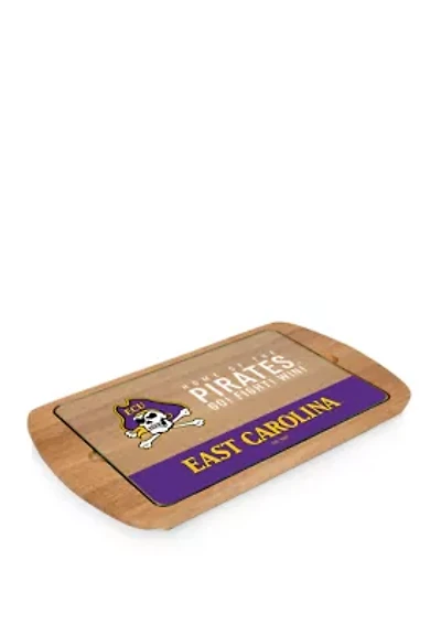 NCAA East Carolina Pirates Billboard Glass Top Serving Tray