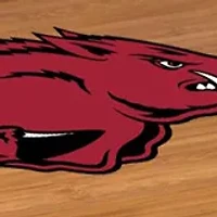 NCAA Arkansas Razorbacks Concerto Glass Top Cheese Cutting Board & Tools Set