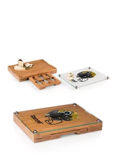 NFL Jacksonville Jaguars Concerto Glass Top Cheese Cutting Board & Tools Set