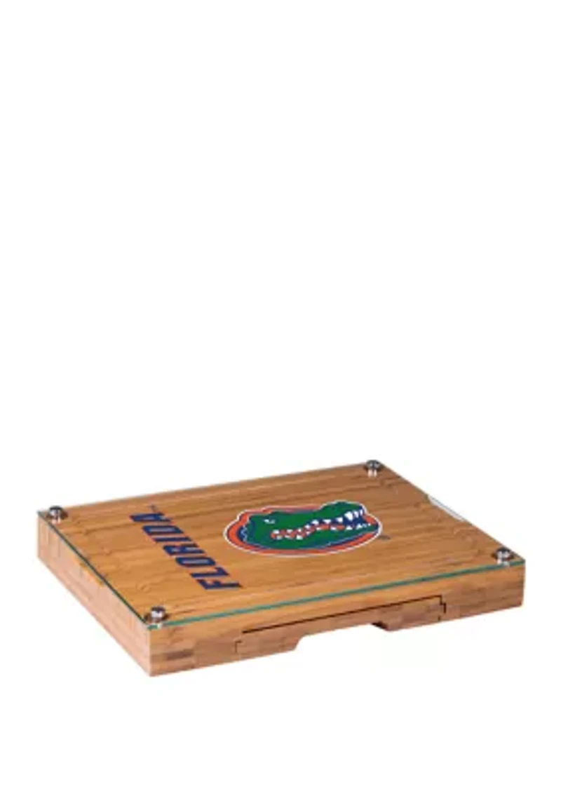 NCAA Florida Gators Concerto Glass Top Cheese Cutting Board & Tools Set