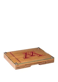 NCAA Minnesota Golden Gophers Concerto Glass Top Cheese Cutting Board & Tools Set
