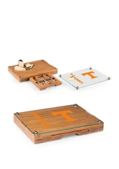 NCAA Tennessee Volunteers Concerto Glass Top Cheese Cutting Board & Tools Set