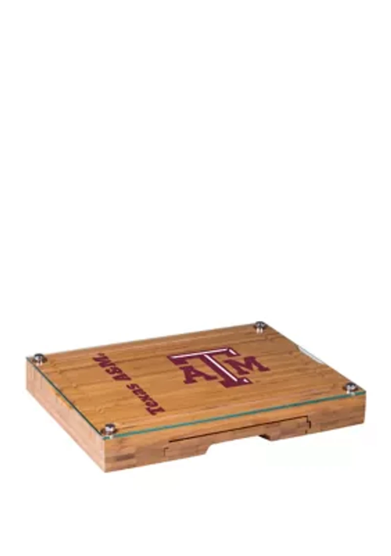 NCAA Texas A&M Aggies Concerto Glass Top Cheese Cutting Board & Tools Set