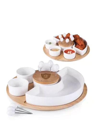 NFL Oakland Raiders Symphony Appetizer Serving Tray Set