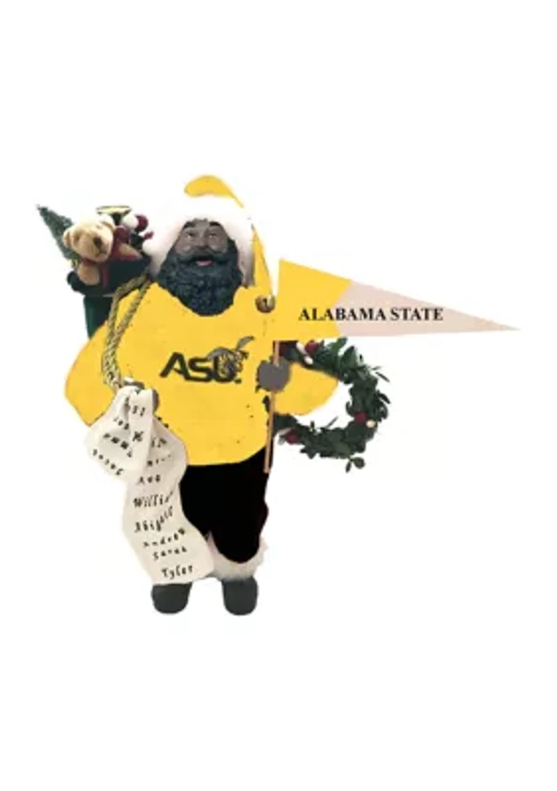 NCAA Alabama State Hornets Santa Figurine