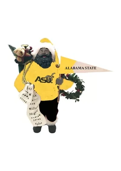 NCAA Alabama State Hornets Santa Figurine