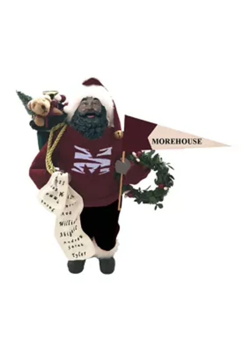 NCAA Morehouse Maroon Tigers Santa Figurine 