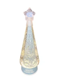 NCAA North Carolina Tar Heels  Christmas Tree Glitter Globe