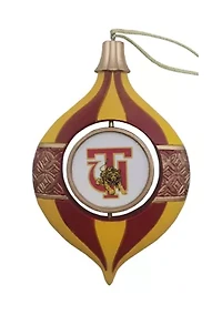 NCAA Tuskegee Golden Tigers 5.5" Spinning Bulb Ornament