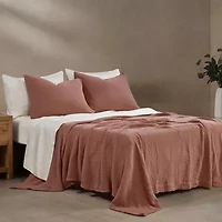 HiEnd Accents 100% Cotton Voile Muslin Gauze Soft and Lightweight 3 Piece Blanket Set