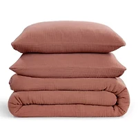 HiEnd Accents 100% Cotton Voile Muslin Gauze Soft and Lightweight 3 Piece Blanket Set