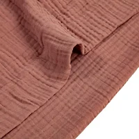 HiEnd Accents 100% Cotton Voile Muslin Gauze Soft and Lightweight 3 Piece Blanket Set