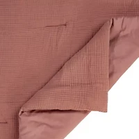 HiEnd Accents 100% Cotton Voile Muslin Gauze Soft and Lightweight 3 Piece Blanket Set