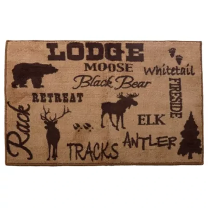 Tan & Chocolate Brown Lodge Rug