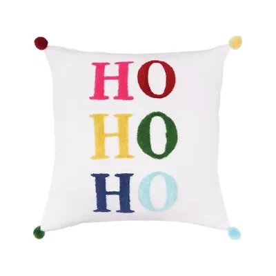 18" x 18" Boho HoHoHo Throw Pillow
