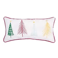 24" x 12" Colorful Trees Throw Pillow