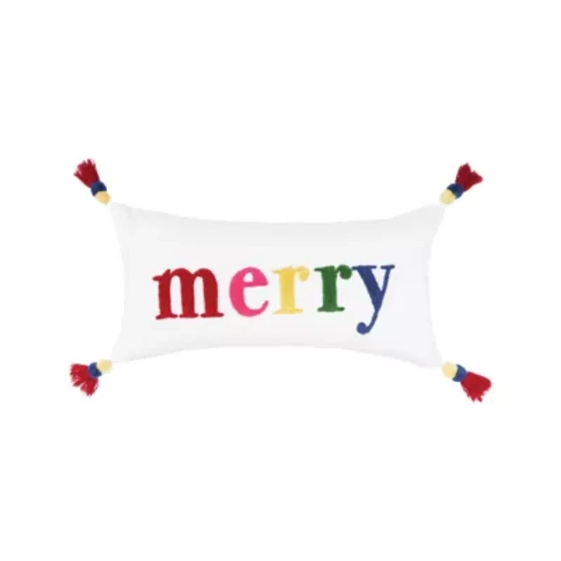 24" x 12" Boho Merry Throw Pillow