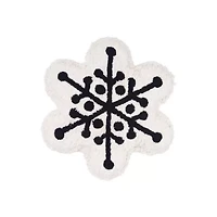 18" x 17" Onyx Snowflake Shaped Throw Pillow