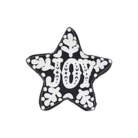 18" x 16" Onyx Joy Shaped Throw Pillow