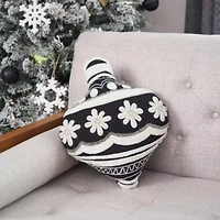 17" x 14" Onyx Ornament Shaped Throw Pillow
