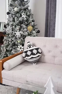 17" x 14" Onyx Ornament Shaped Throw Pillow