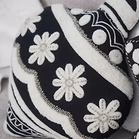 17" x 14" Onyx Ornament Shaped Throw Pillow