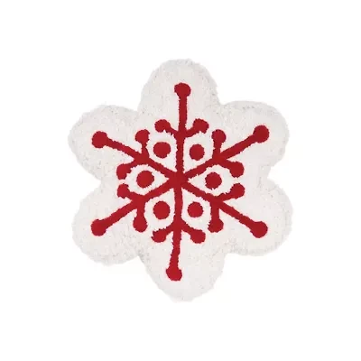 18" x 17" Scarlett Snowflake Shaped Throw Pillow