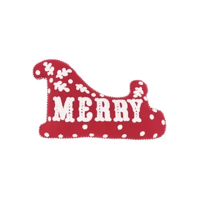 20" x 14" Merry Shaped Throw Pillow