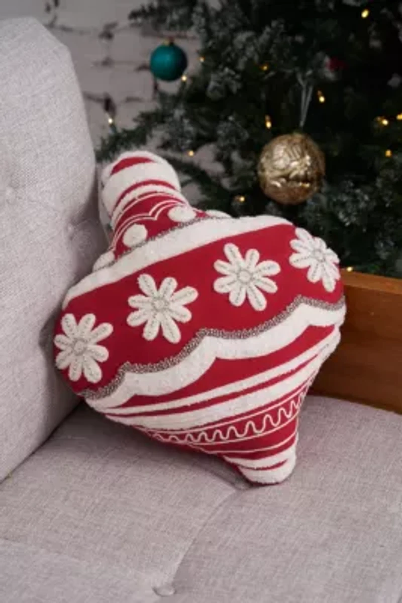 18" x 18" Scarlett Ornament Shaped Throw Pillow